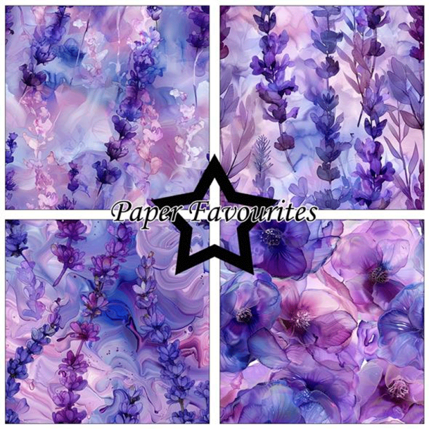 Paper Favourites - Blok 12'' - Alcohol Ink - Lavender / Lavendel