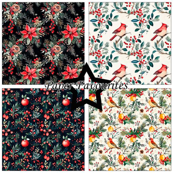 Paper Favourites - Blok 12'' - Boho Christmas / Boho jul