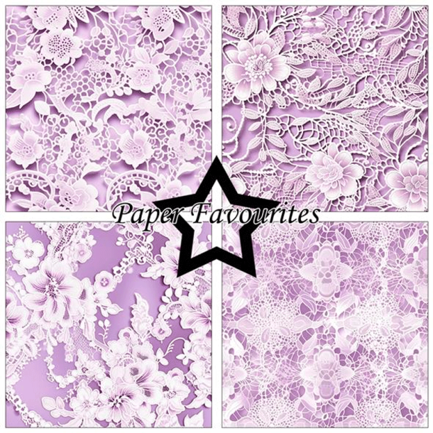 Paper Favourites - Blok 12'' - Bridal Lace - Brudeslr