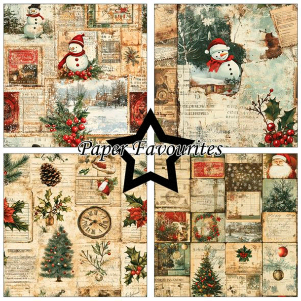 Paper Favourites - Blok 12'' - Christmas Collage / Julecollage