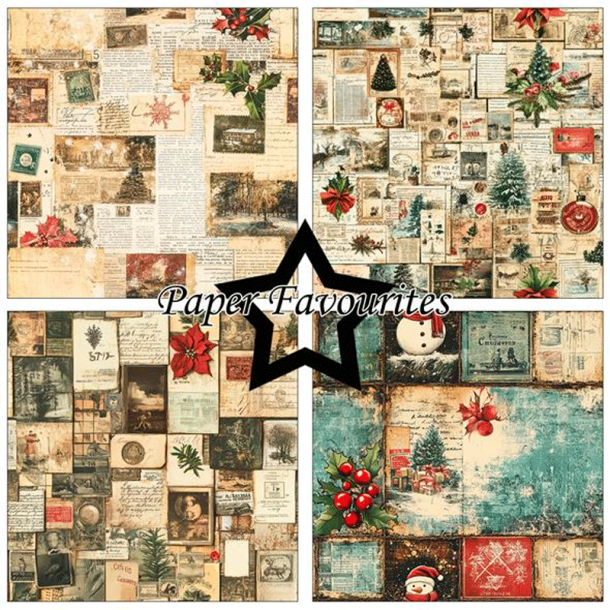 Paper Favourites - Blok 12'' - Christmas Collage / Julecollage