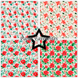 Paper Favourites - Blok 12'' - Poinsettia / Julestjerne