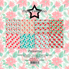 Paper Favourites - Blok 12'' - Poinsettia / Julestjerne
