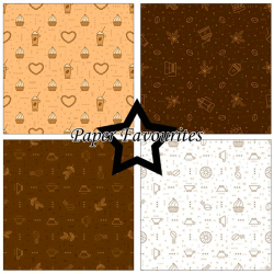 Paper Favourites - Blok 12'' - Coffee / Kaffe