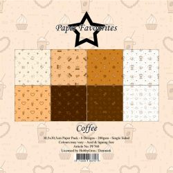 Paper Favourites - Blok 12'' - Coffee / Kaffe