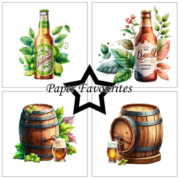 Paper Favourites - Blok 6'' - Bottle of Beer / lflaske