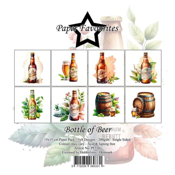 Paper Favourites - Blok 6'' - Bottle of Beer / lflaske