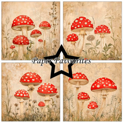 Paper Favourites - Blok 6'' - Rustic Mushrooms / Rustiske svampe
