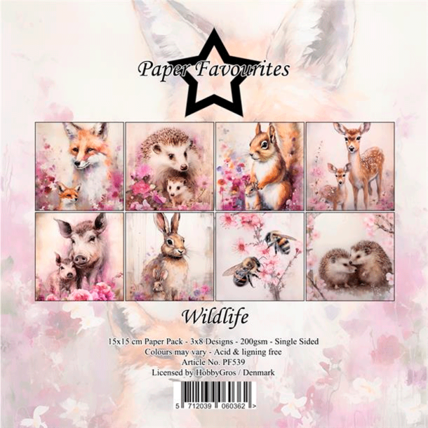 Paper Favourites - Blok 6'' - Wildlife / Vilde dyr