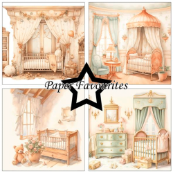 Paper Favourites - Blok 6'' - Vintage Baby Room / Babyvrelse
