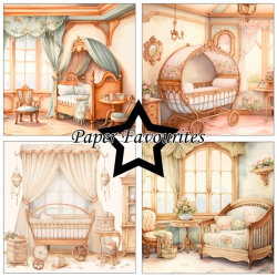 Paper Favourites - Blok 6'' - Vintage Baby Room / Babyvrelse