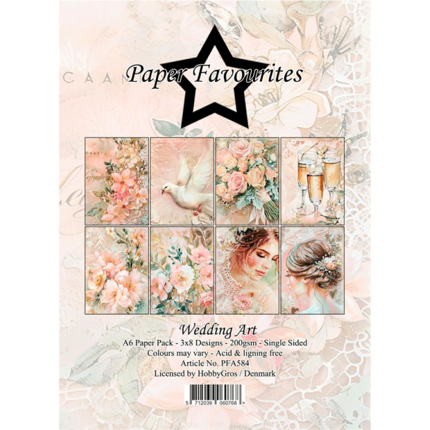 Paper Favourites - Blok A6 - Wedding Art / Bryllupsmotiver