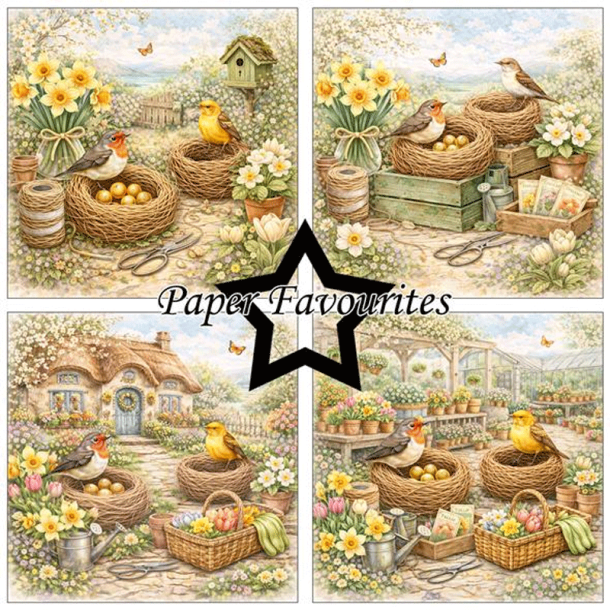 Paper Favourites - Blok 6'' - Bird Nest / Fuglerede