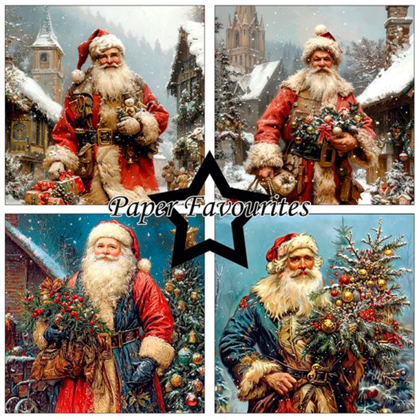 Paper Favourites - Blok 6'' - Vintage Santa / Gammeldags julemand