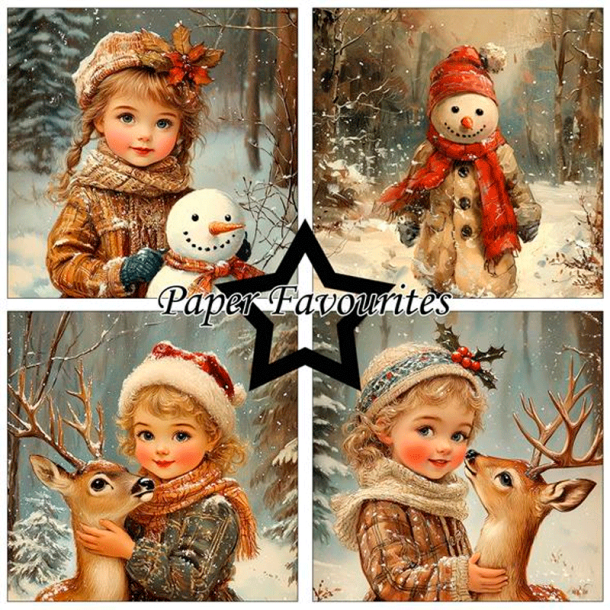 Paper Favourites - Blok 6'' - Vintage Winter / Gammeldags vinter