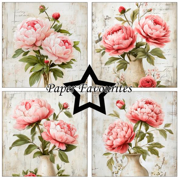Paper Favourites - Blok 6'' - Grunge Floral / Grunge blomster