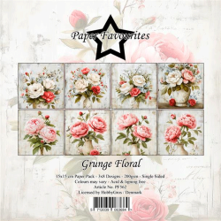 Paper Favourites - Blok 6'' - Grunge Floral / Grunge blomster