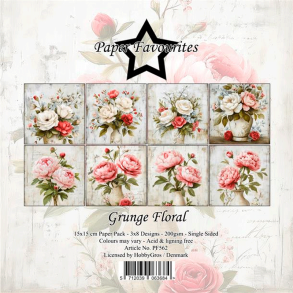 Paper Favourites - Blok 6'' - Grunge Floral / Grunge blomster