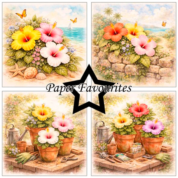 Paper Favourites - Blok 6'' - Hibiscus