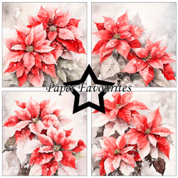 Paper Favourites - Blok 6'' - Poinsettia / Julestjerne