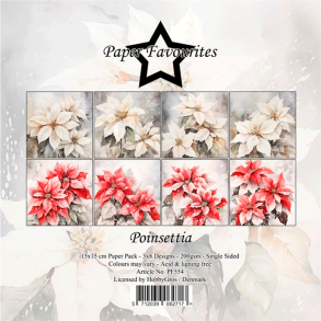 Paper Favourites - Blok 6'' - Poinsettia / Julestjerne