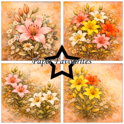 Paper Favourites - Blok 6'' - Lily / Liljer