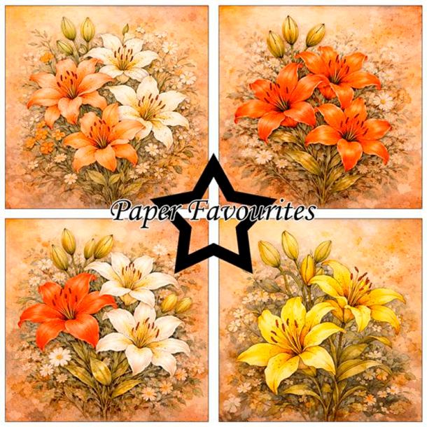 Paper Favourites - Blok 6'' - Lily / Liljer