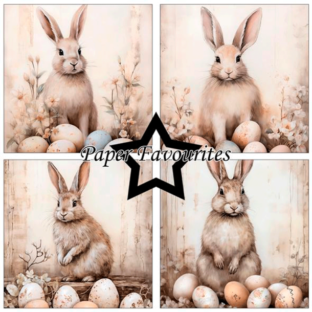 Paper Favourites - Blok 6'' - Easter Bunny / P�skehare
