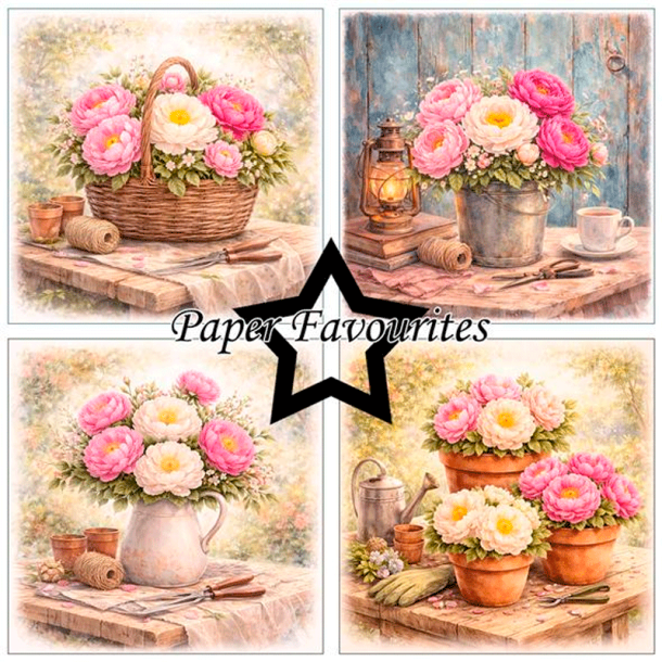 Paper Favourites - Blok 6'' - Peony / P�oner