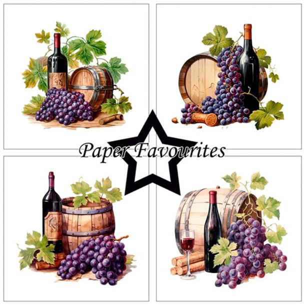 Paper Favourites - Blok 6'' - Wine Bottles / Vinflasker