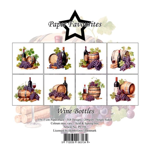 Paper Favourites - Blok 6'' - Wine Bottles / Vinflasker