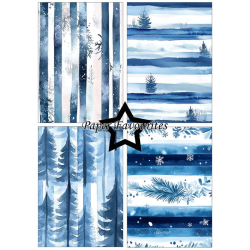 Paper Favourites - Blok A5 - Watercolour Winter / Akvarel vinter