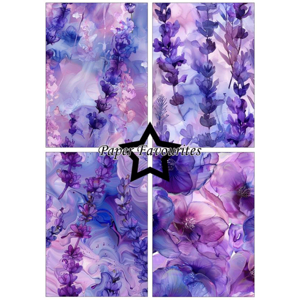 Paper Favourites - Blok A5 - Alcohol Ink - Lavender / Lavendel