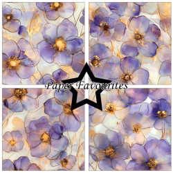 Paper Favourites - Blok 12'' - Alcohol Ink - Flowers / Blomster