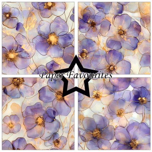 Paper Favourites - Blok 12'' - Alcohol Ink - Flowers / Blomster