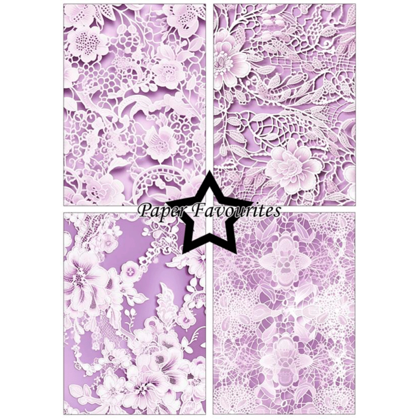 Paper Favourites - Blok A5 - Bridal Lace / Brudeslr