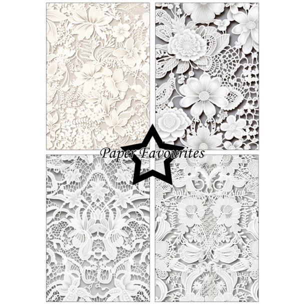 Paper Favourites - Blok A5 - Bridal Lace / Brudeslr