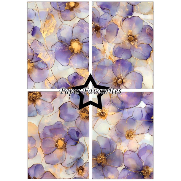 Paper Favourites - Blok  A5 - Alcohol Ink - Flowers / Blomster