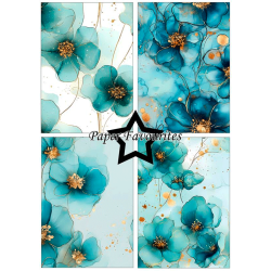 Paper Favourites - Blok  A5 - Alcohol Ink - Flowers / Blomster