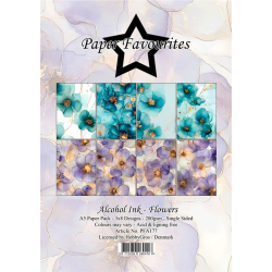 Paper Favourites - Blok  A5 - Alcohol Ink - Flowers / Blomster