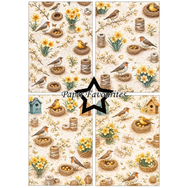 Paper Favourites - Blok A5 - Bird nest / Fuglerede