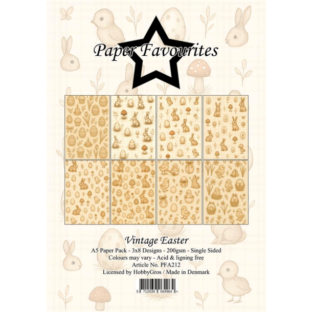 Paper Favourites - Blok A5 - Vintage Easter / Gammeldags p�ske