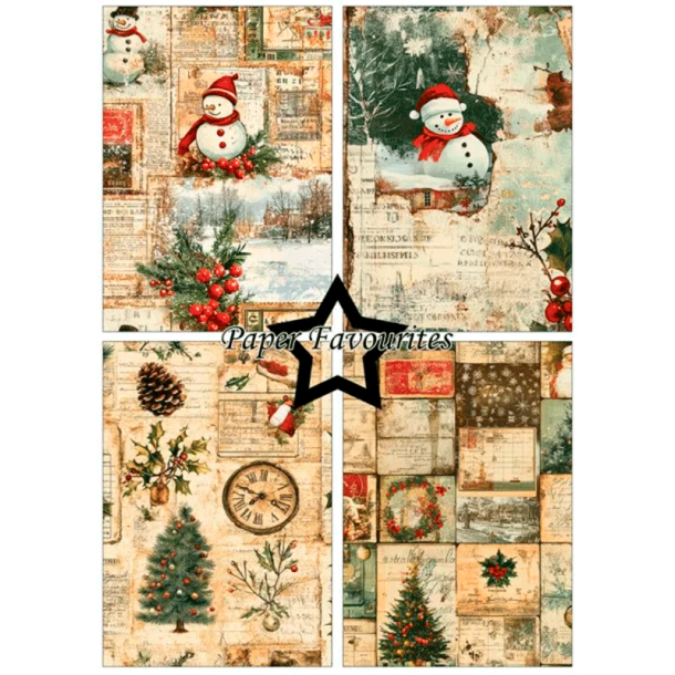Paper Favourites - Blok A5 - Christmas Collage / Julecollage