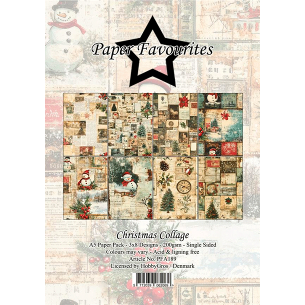 Paper Favourites - Blok A5 - Christmas Collage / Julecollage