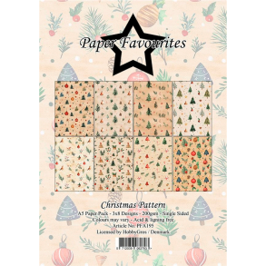Paper Favourites - Blok A5 - Christmas Pattern / Julem�nstre