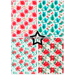 Paper Favourites - Blok A5 - Poinsettia / Julestjerne