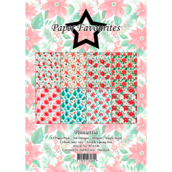 Paper Favourites - Blok A5 - Poinsettia / Julestjerne