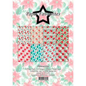 Paper Favourites - Blok A5 - Poinsettia / Julestjerne