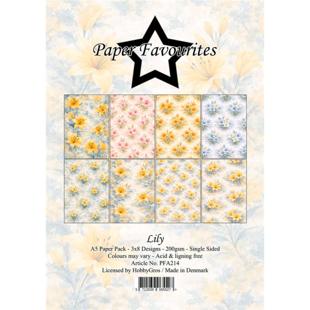 Paper Favourites - Blok A5 - Lily / Liljer