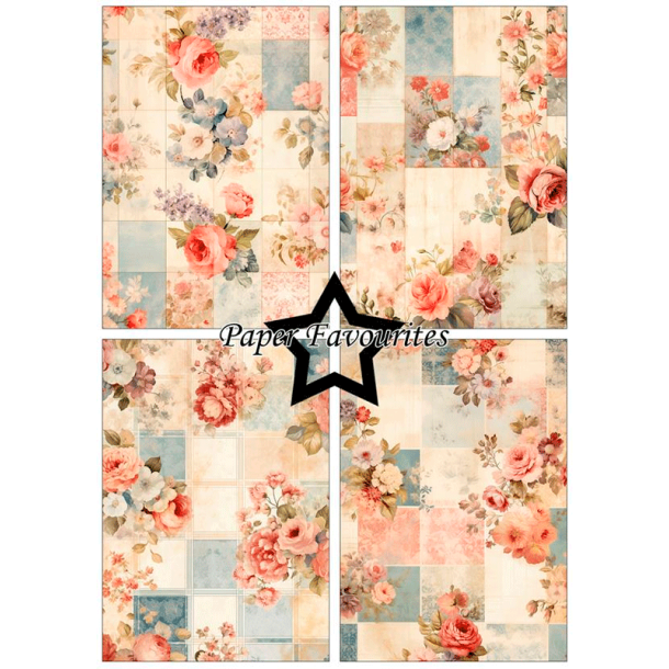 Paper Favourites - Blok A5 - Old Patchwork - Gammelt sytj